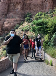 Tourists at the Chapel of the Holy Cross, Sedona.